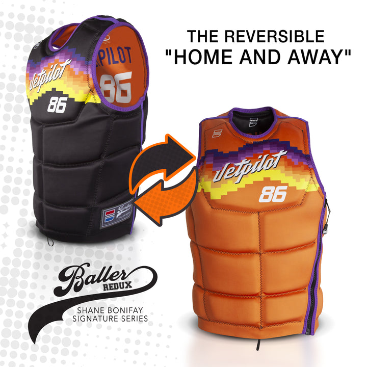 View of the Jetpilot Bonifay Baller Comp Vest. #color_black-phx