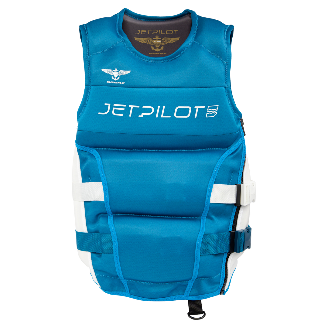 Front view of the F-86 Sabre Neoprene CGA Vest.  #color_aqua