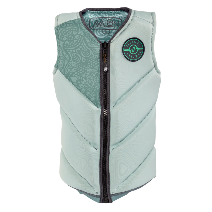 Front view of the Jetpilot Women's Avalon Comp Vest. #color_mint