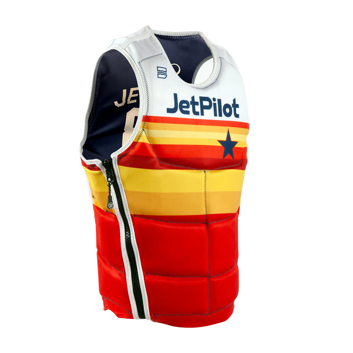 Side view of the Jetpilot Bonifay Baller Comp Vest. #color_white-hou