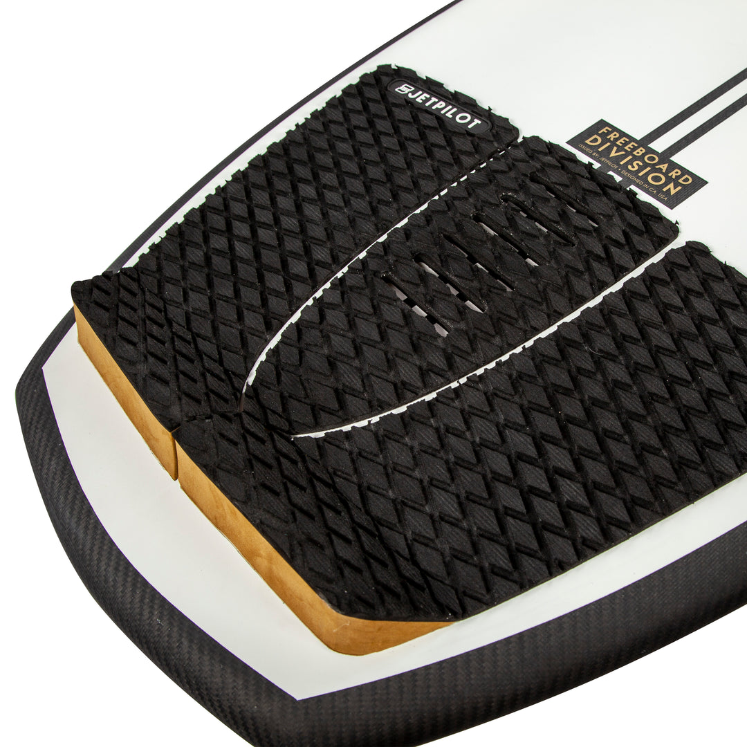 Image of the Jetpilot's Black Flag 3 Piece Embossed Grip Tail Traction pad.