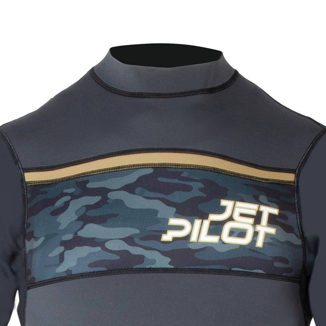 Front view of the Jetpilot F-86 Sabre Jacket Neon colorway showing the chest logo