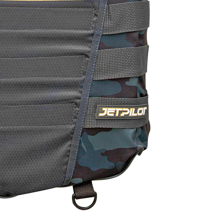 front low view showing The D ring Jetpilot F-86 Sabre Nylon Grey Camo colorway