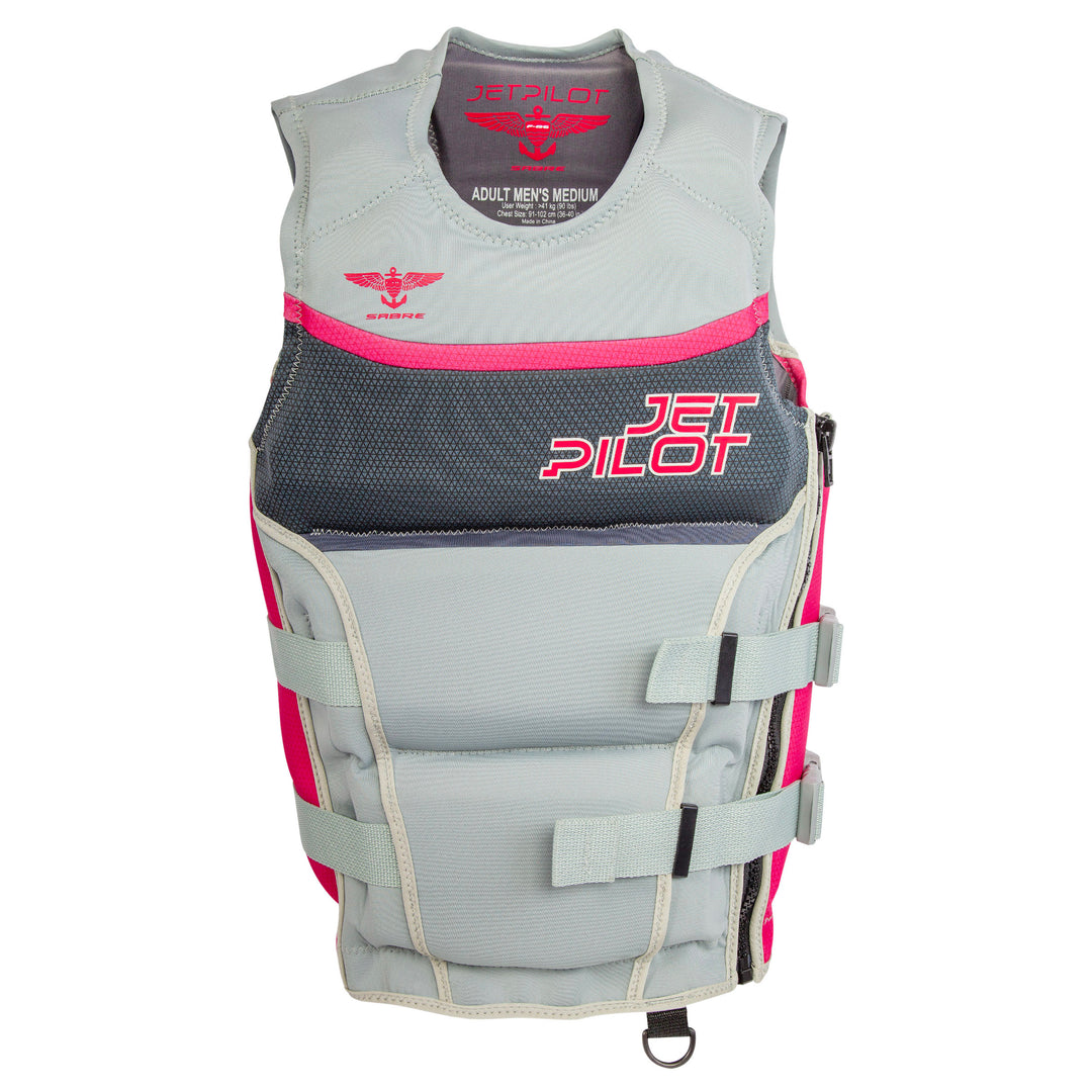 Front view of the F 86 Sabre Neoprene CGA Vest color silver pink