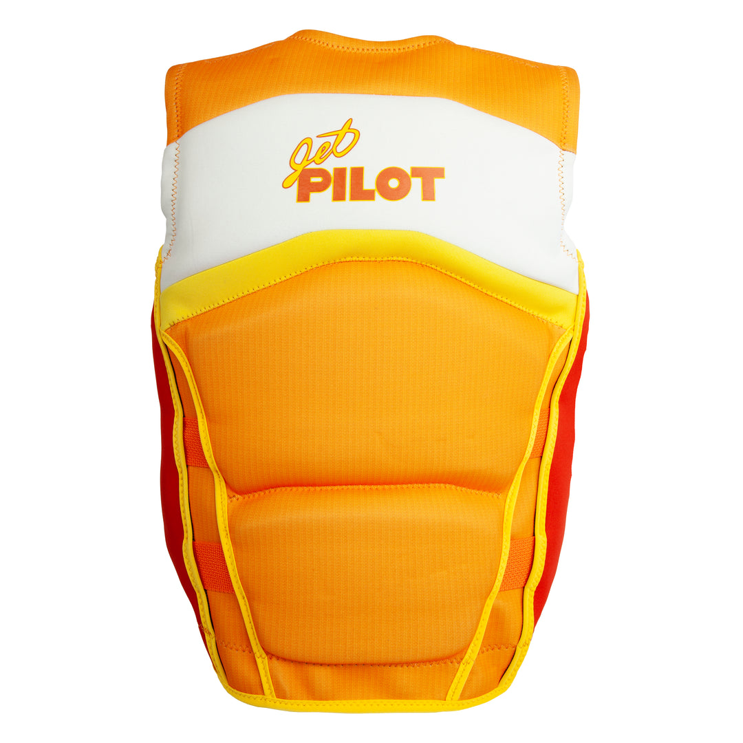Jetpilot Youth Vintage Class CGA vest in the orange colorway..