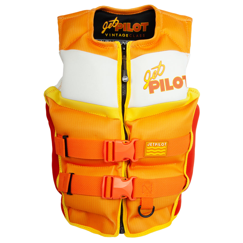 JETPILOT ライフジャケット オレンジ/イエロー Jetpilot Youth Vintage Class Neoprene Life Vest – JETPILOT