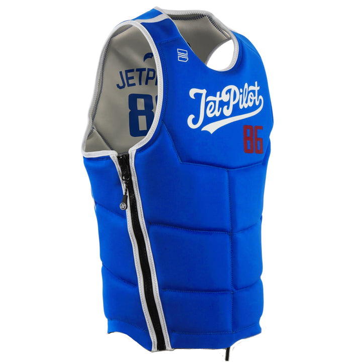 Side view of the Jetpilot Bonifay Baller Comp Vest. #color_blue-lad