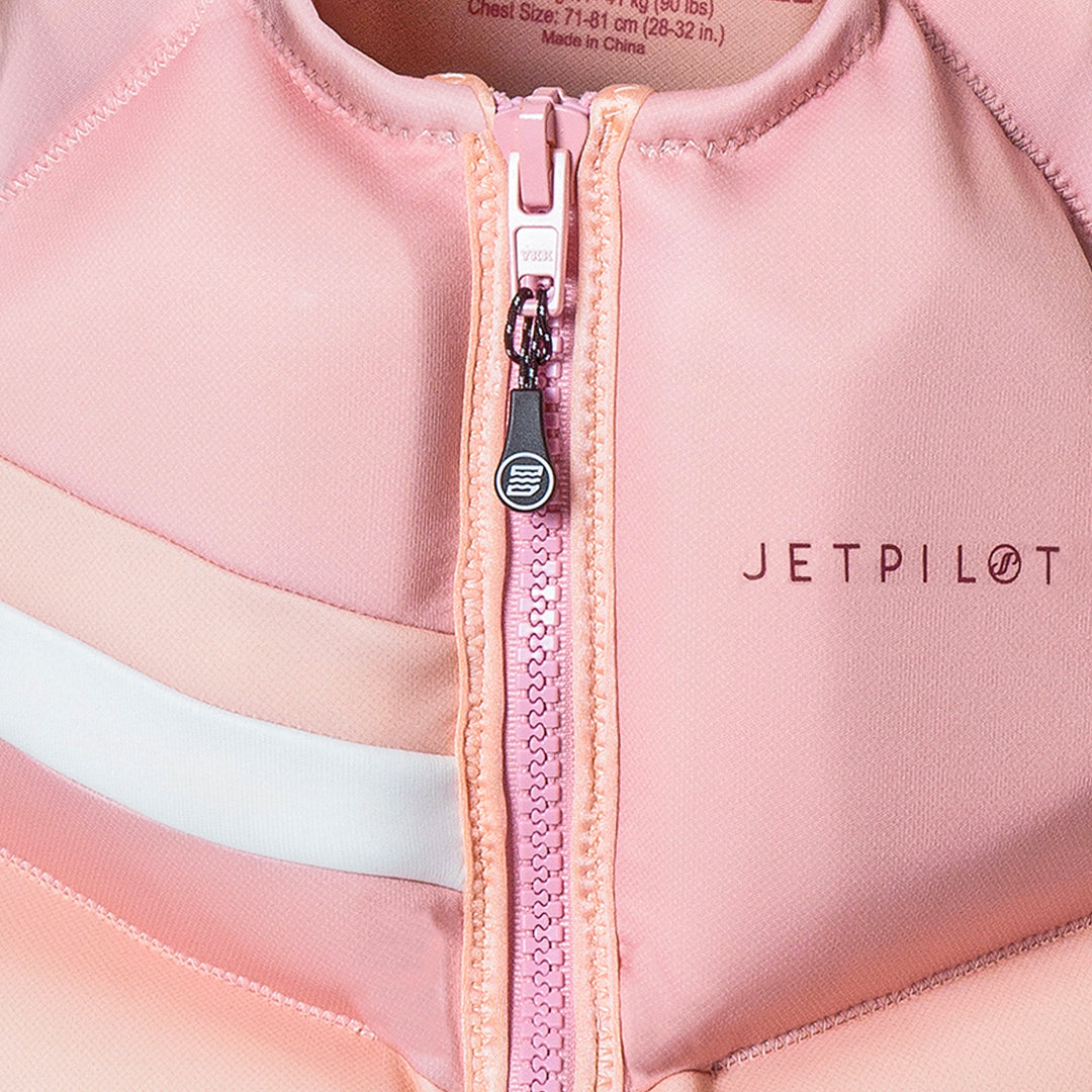 Front top view of the Jetpilot Women's Armada CGA vest showing the YKK ZIP