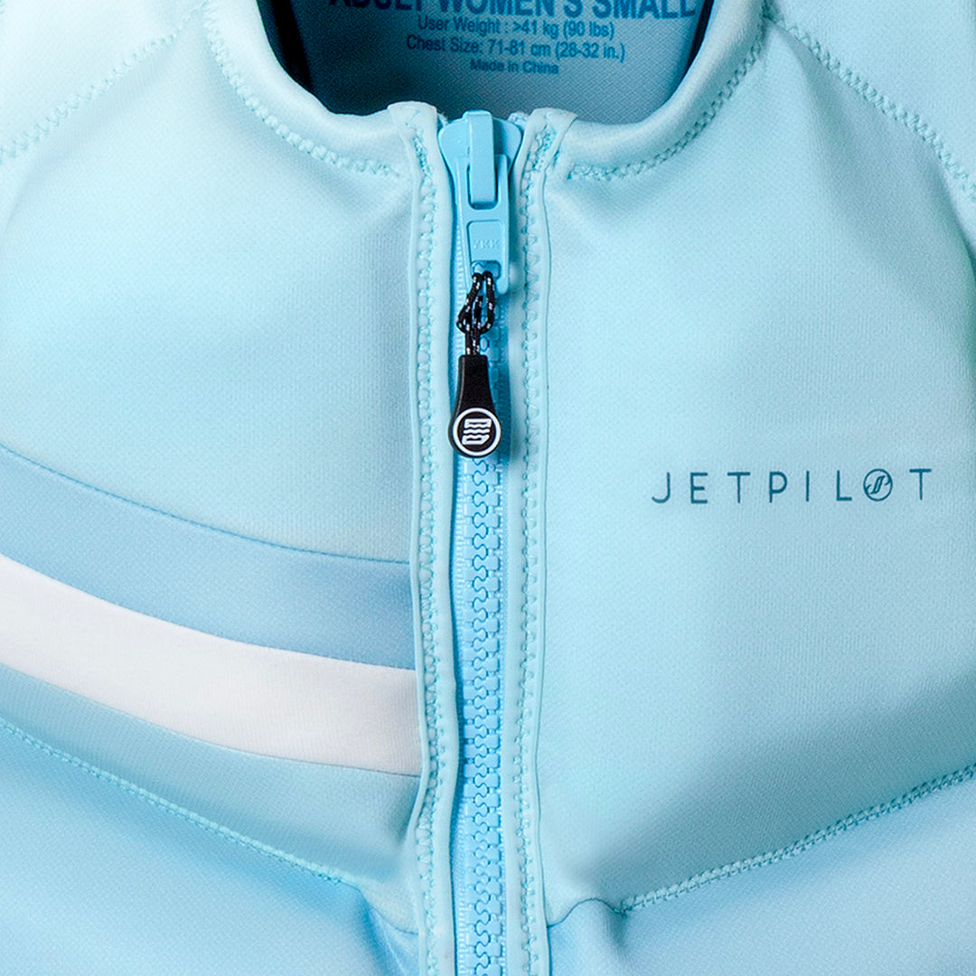 Front view of the Jetpilot Women's Armada CGA vest showing the YKK Zip