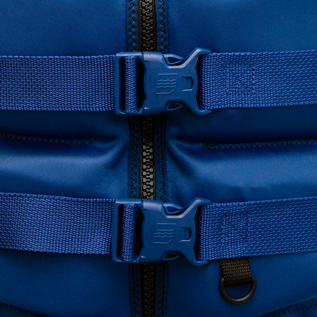 Front view of the Men's Jetpilot Armada CGA Vest buckles 