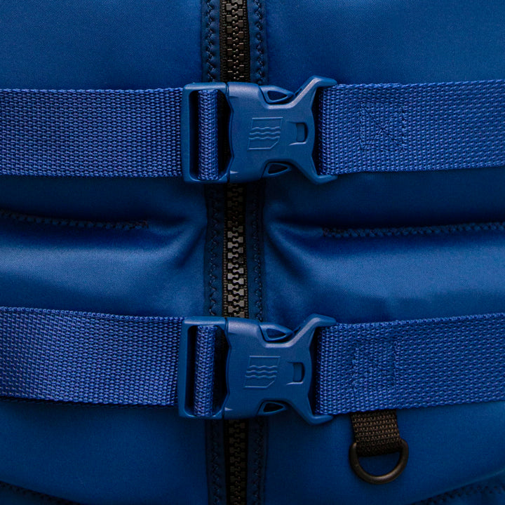 Front view of the Men's Jetpilot Armada CGA Vest buckles 