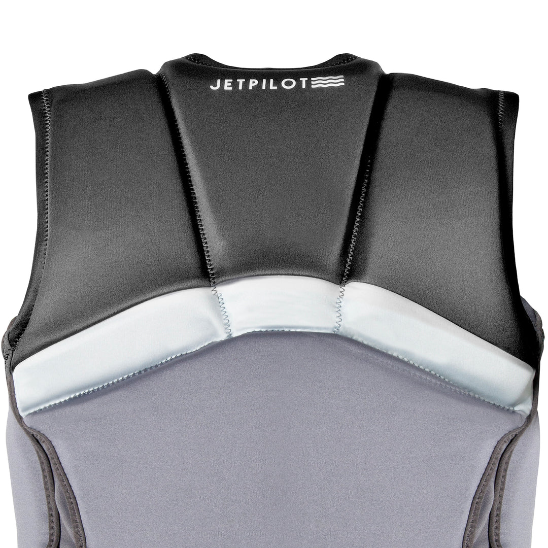Back top view of the Men's Jetpilot Armada CGA Vest showing the layered back panel
