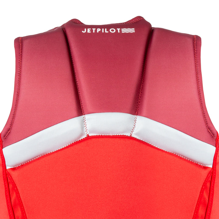 Back top view of the Men's Jetpilot Armada CGA Vest color red back panels view