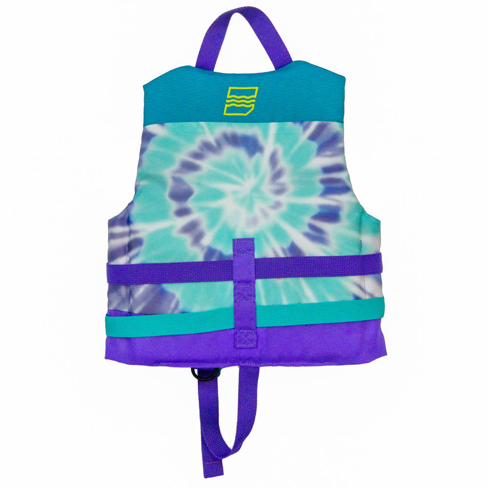 Rear view of the Jetpilot child CGA vest_Teal