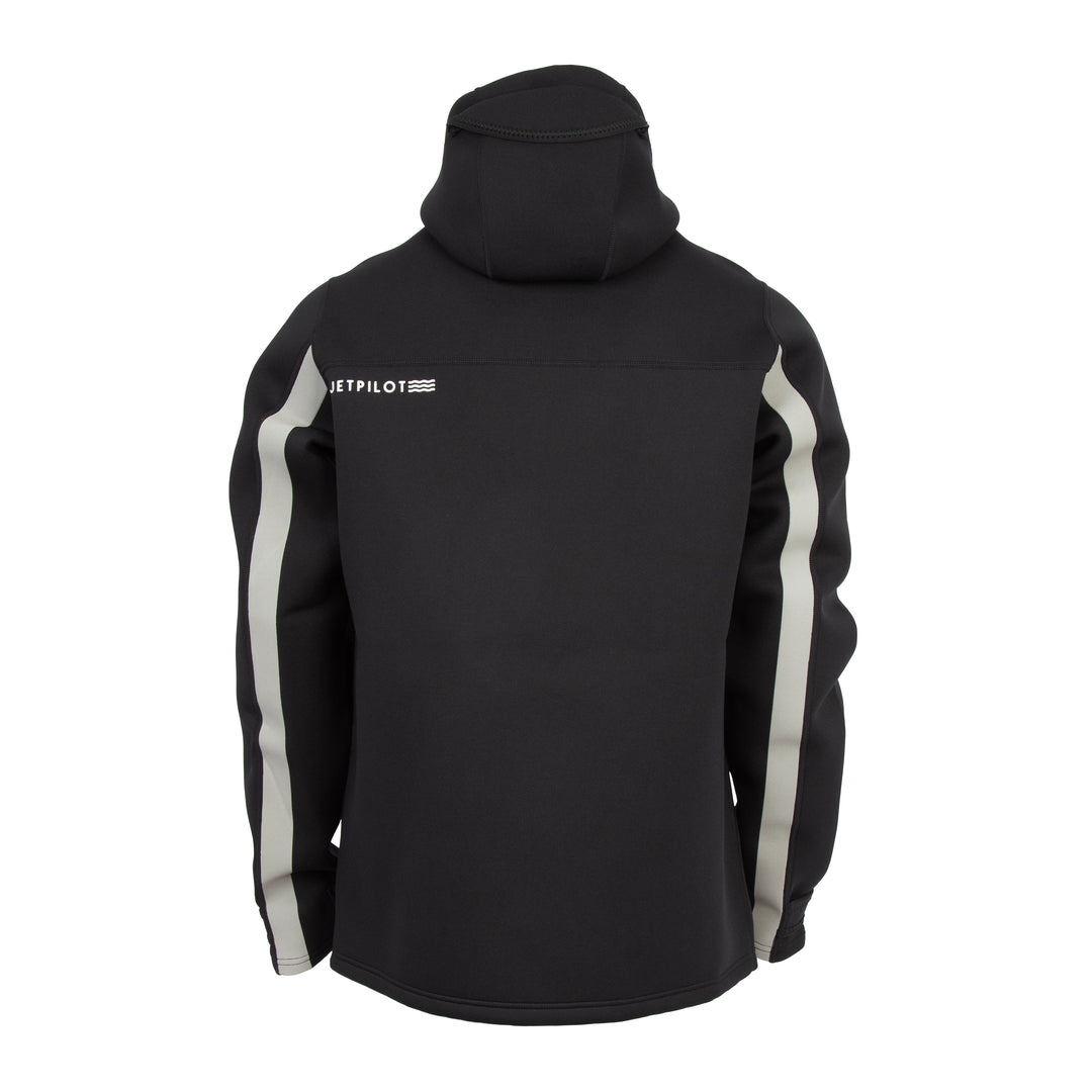 Rear view of the Jetpilot Tour Coat. #color_black