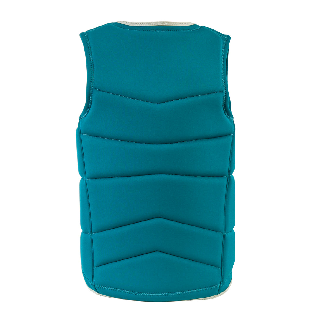 Rear view of the Jetpilot Women's Aurelia Comp vest. #color_plum-green