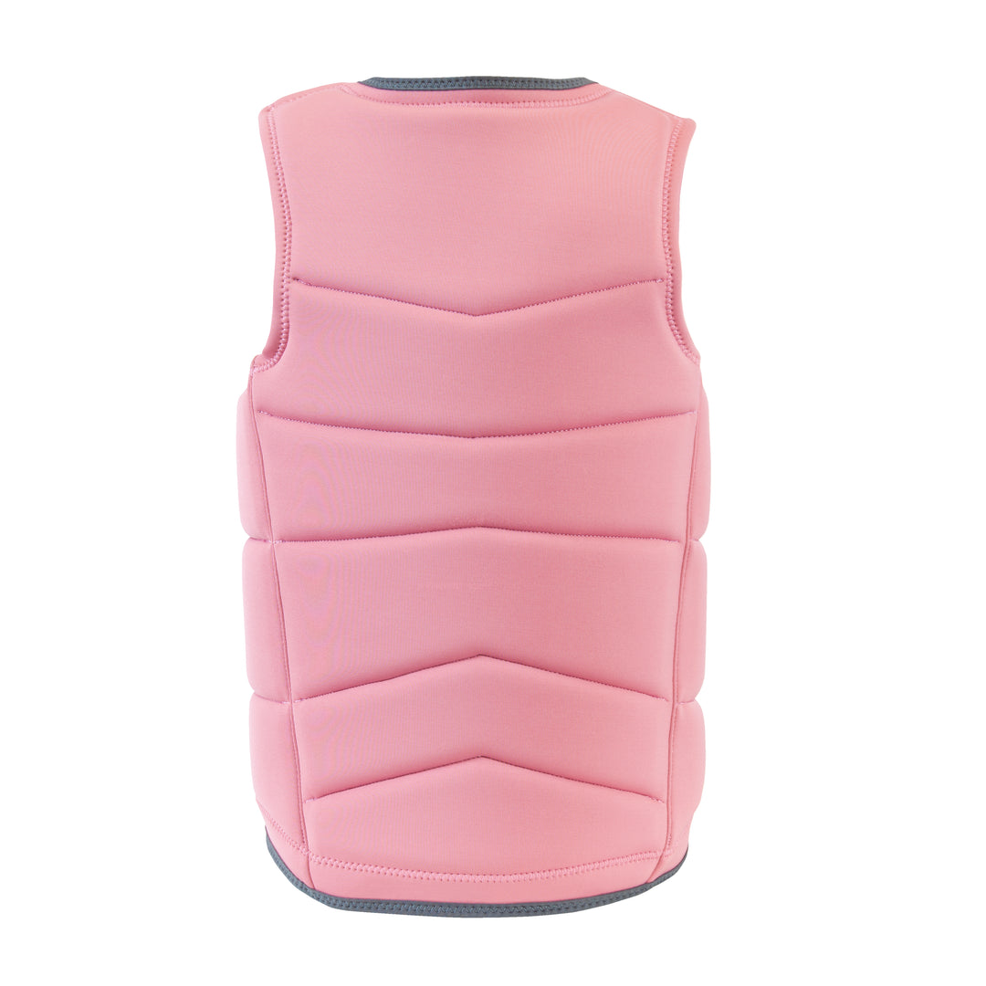 Rear view of the Jetpilot Women's Aurelia Comp vest. #color_rose