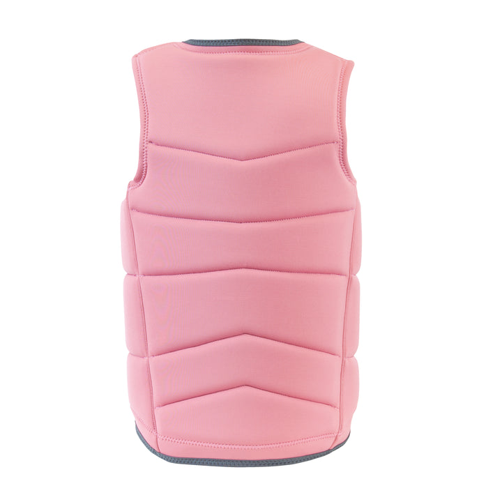 Rear view of the Jetpilot Women's Aurelia Comp vest. #color_rose