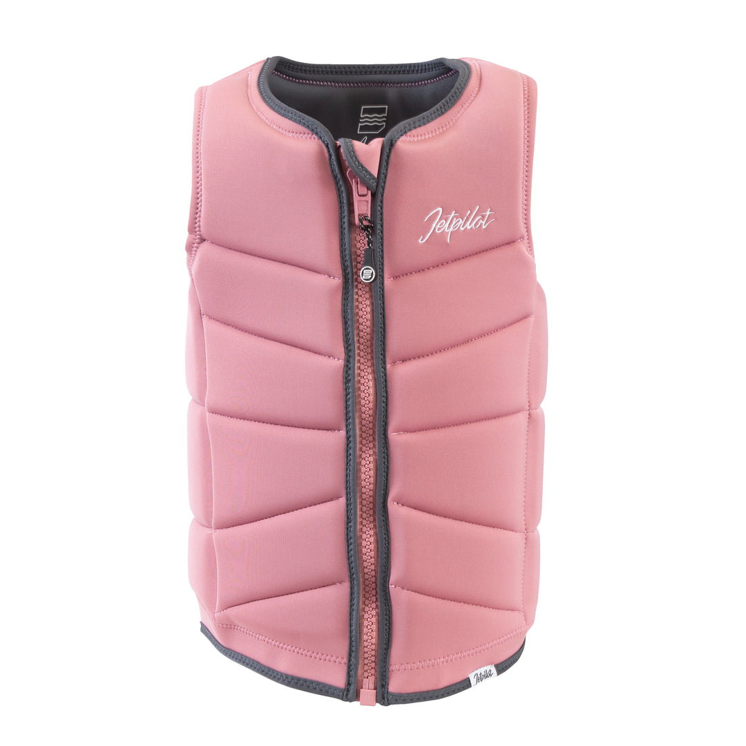 Front view of the Jetpilot Women's Aurelia Comp vest. #color_rose