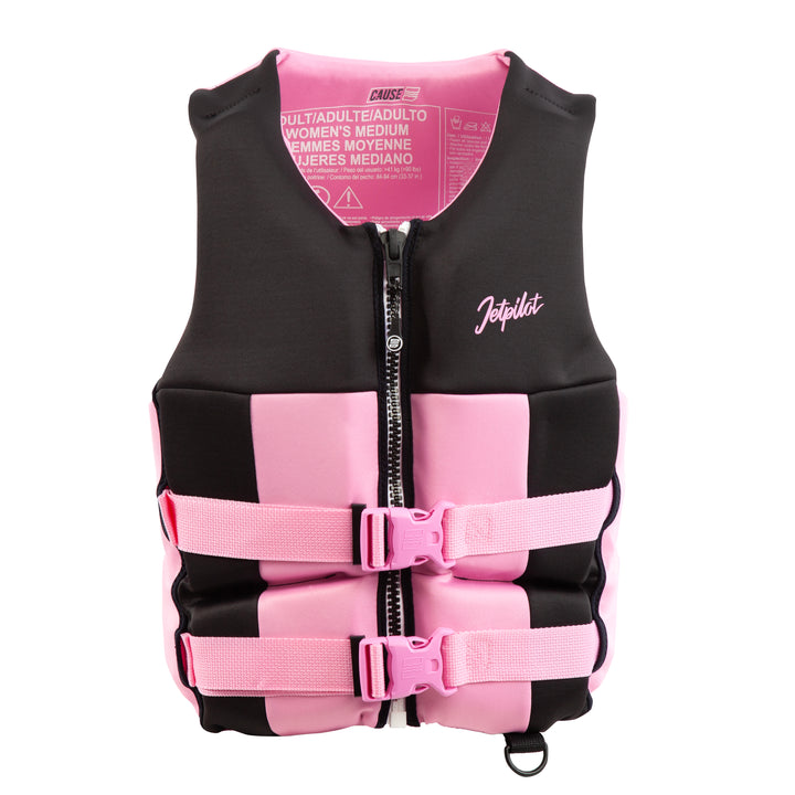 Front view of the Jetpilot Women's Cause CGA Vest. #color_pink