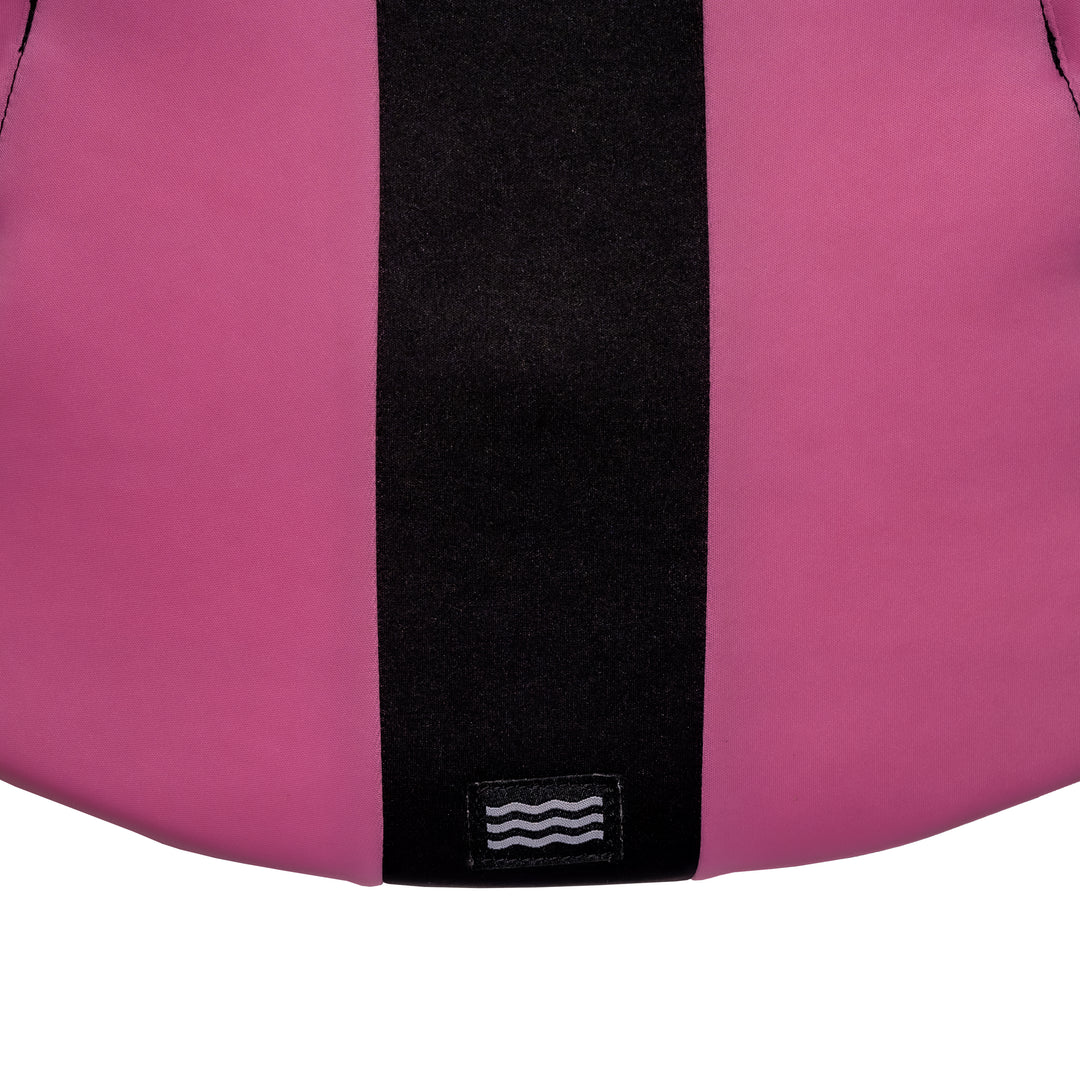 View of the Jetpilot Women's Cause CGA Vest back logo. #color_pink