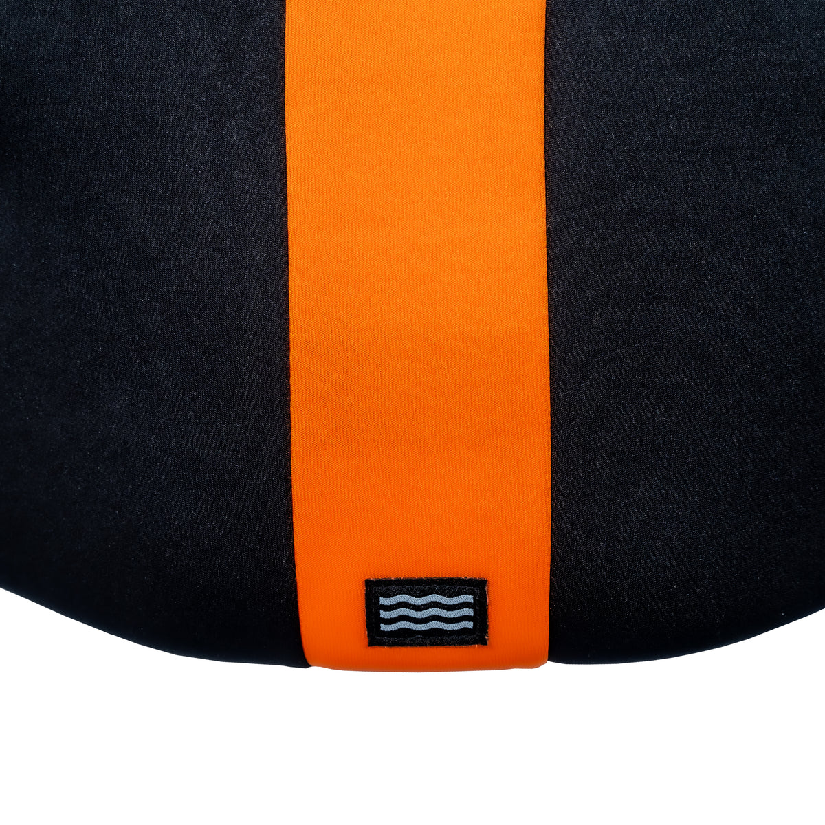 Rear logo view of the Jetpilot Cause CGA Vest. #color_orange