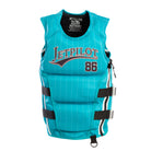 Front view Jetpilot Baller CGA vest. #color_turquoise