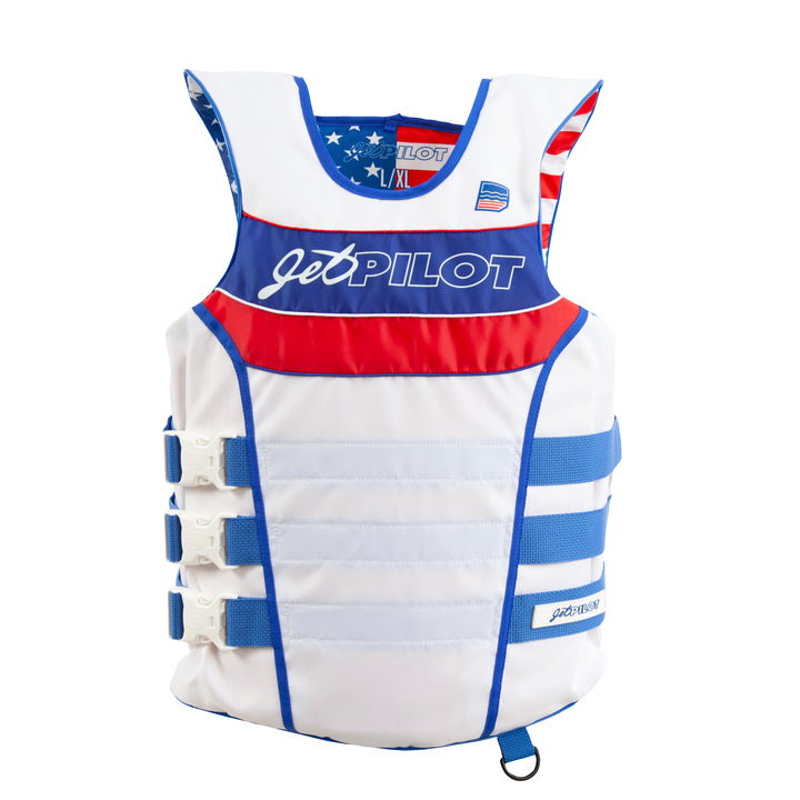 View of Stars and Stripes life vest