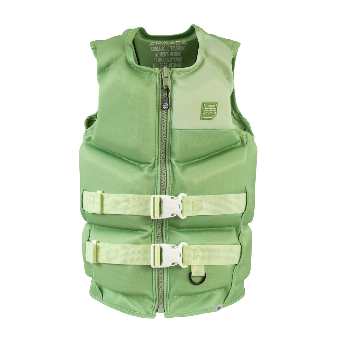Jetpilot Women's Armada Coast Guard Approved vest. #color_light-green