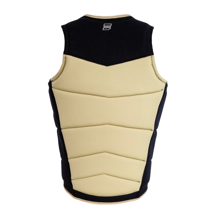 Rear view of the Jetpilot Thomas Herman Comp vest. #color_khaki