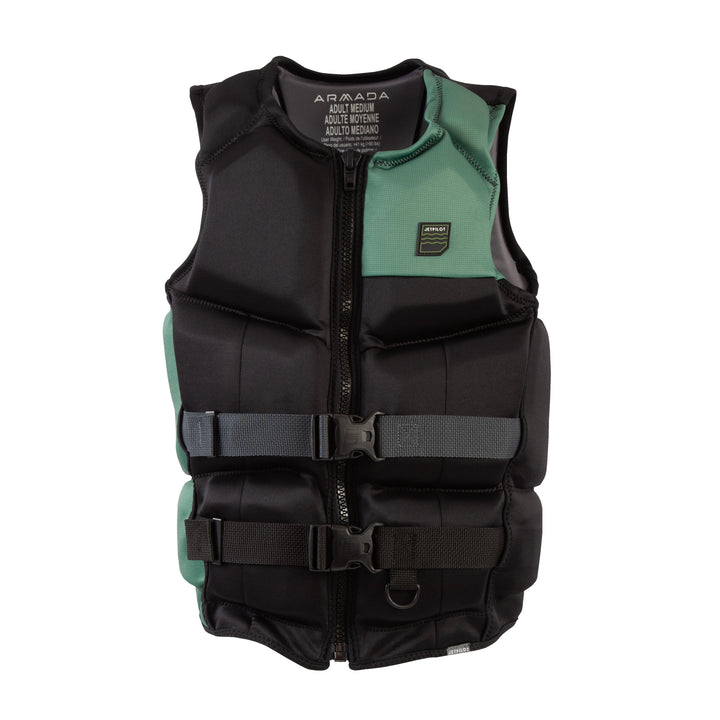 Jetpilot Men's Armada Coast Guard Approved vest. #color_black-green