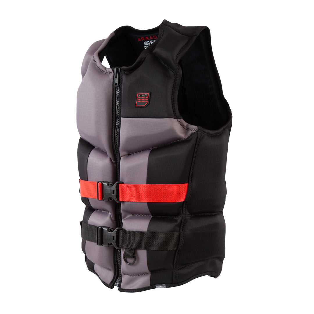 Jetpilot Men's Armada Coast Guard Approved vest. #color_black-red