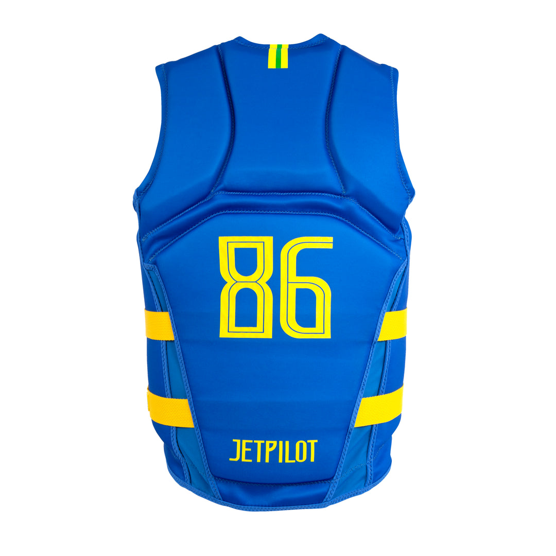Rear view of the Jetpilot CGA Baller Vest. #color_blubrz