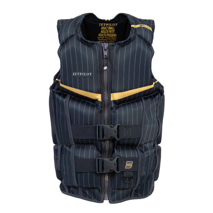 Front view of theJetpilot's Shaun Murray coast guard approved wakeboarding vest. #color_gray
