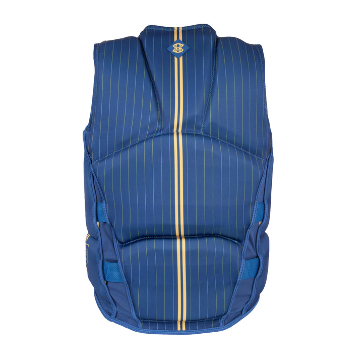 Rear view of the Jetpilot's Shaun Murray coast guard approved wakeboarding vest. #color_navy