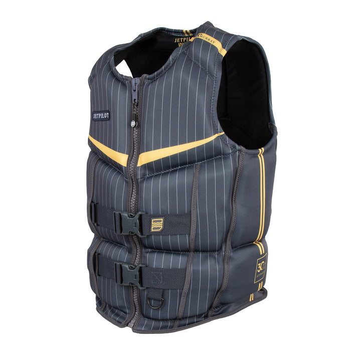 Side view of theJetpilot's Shaun Murray coast guard approved wakeboarding vest. #color_gray