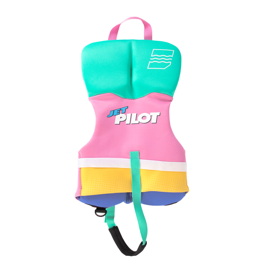 Rear view of the Jetpilot Infant Cause CGA vest. #color_yellow