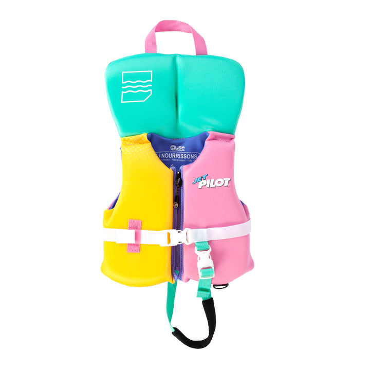 Front view of the Jetpilot Infant Cause CGA vest. #color_yellow