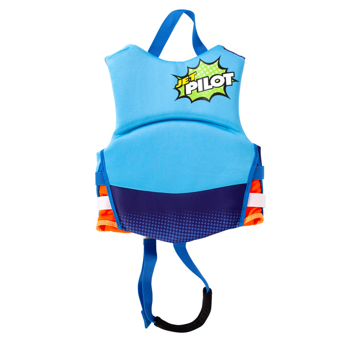Rear view of the Jetpilot Child Cause CGA vest.  #color_blue