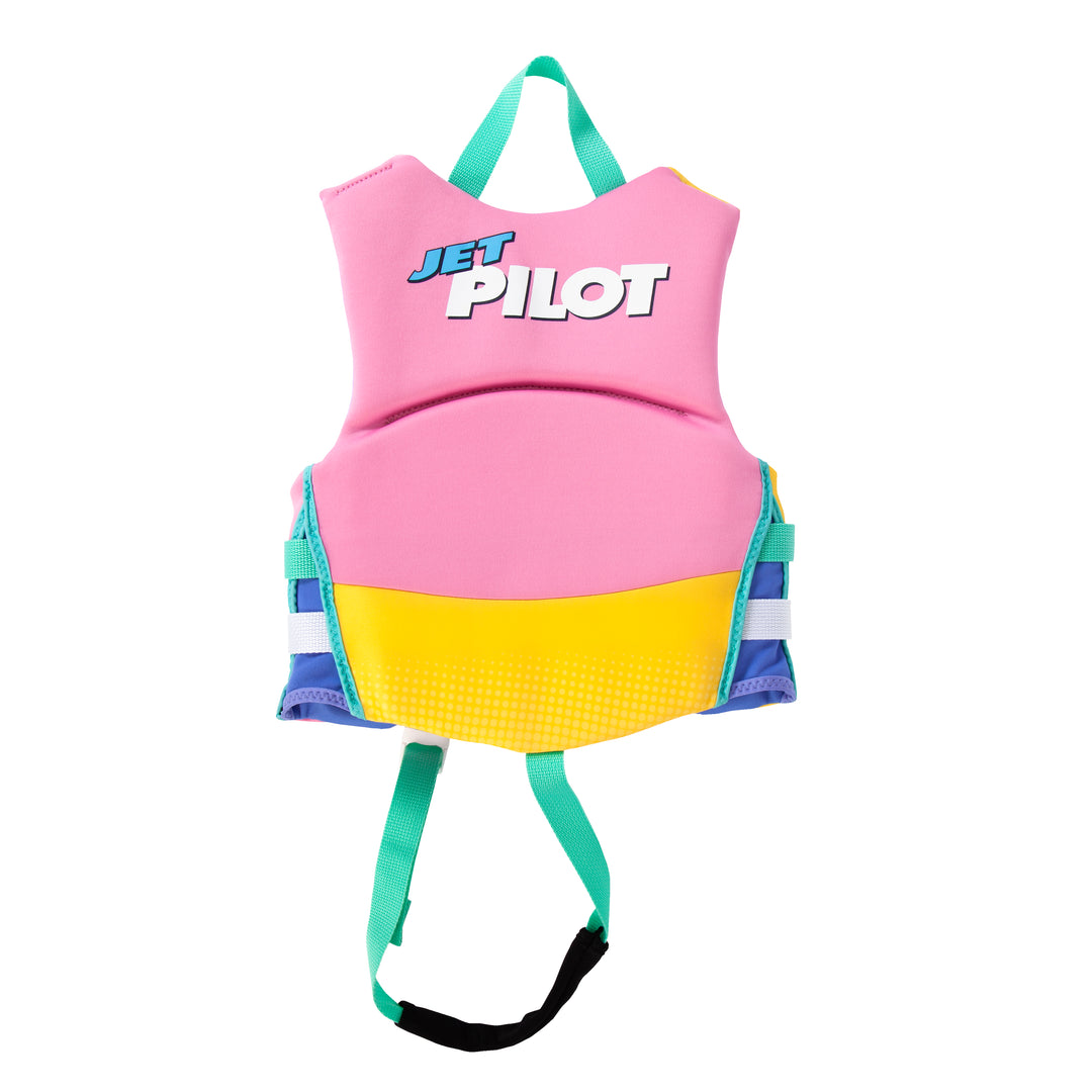 Rear view of the Jetpilot Child Cause CGA vest.  #color_yellow