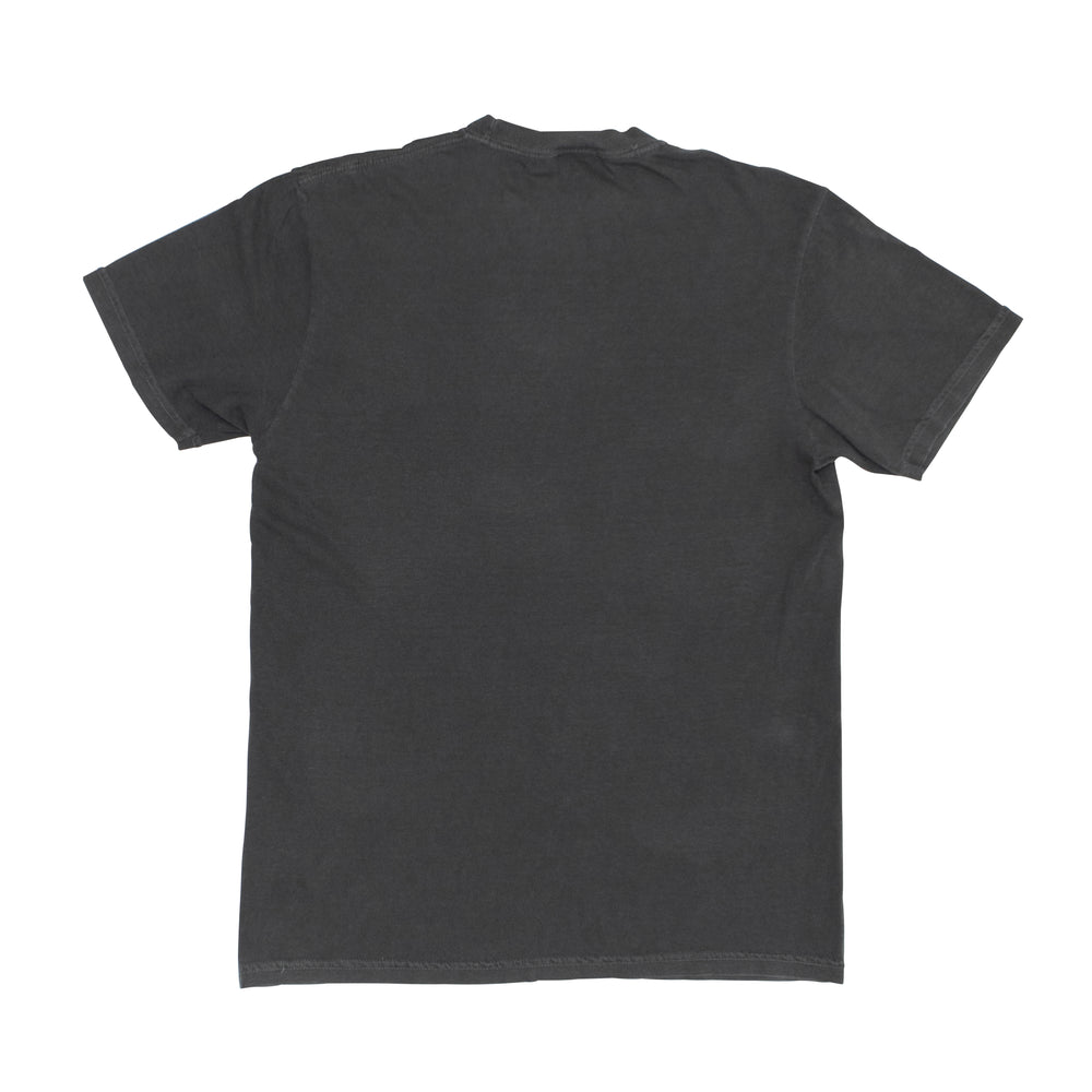 Plain black t-shirt on a white background