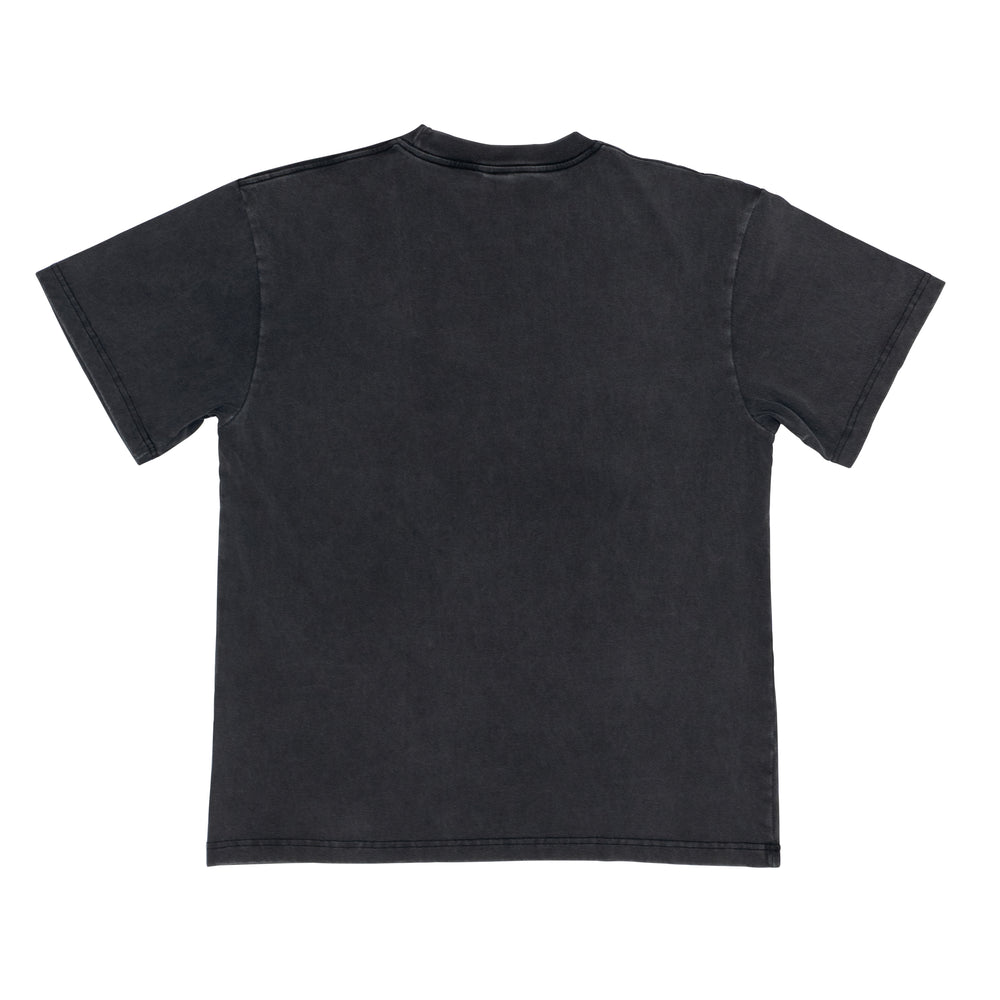 Black t-shirt on a white background