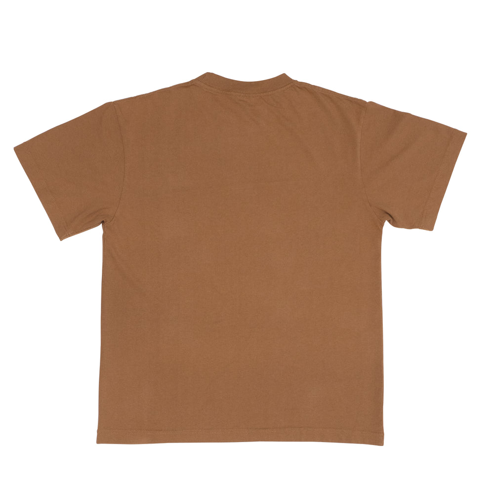 Brown t-shirt on a white background
