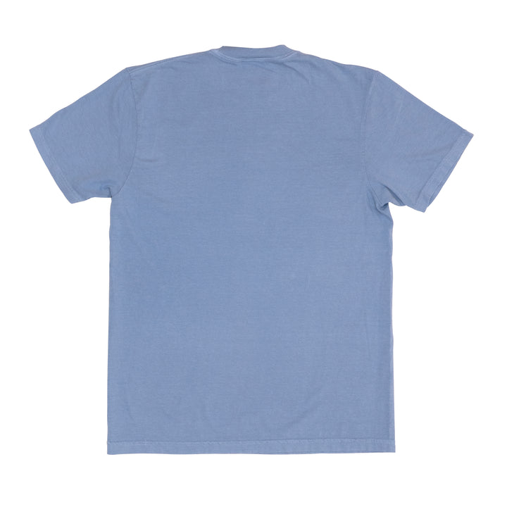 Plain light blue t-shirt on a white background