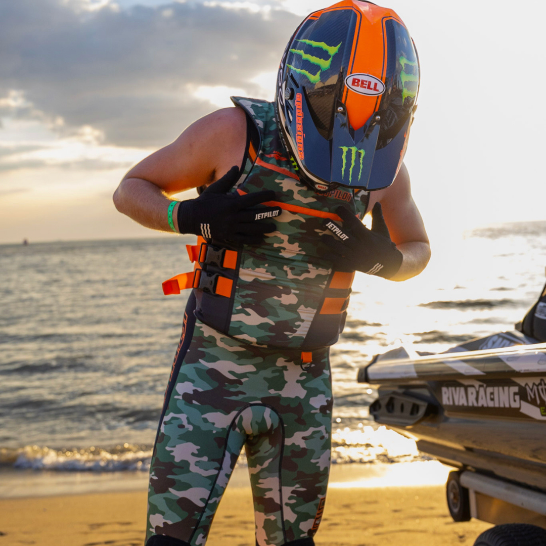Limited Edition Camo Colorway for the Sabre John wetsuit.