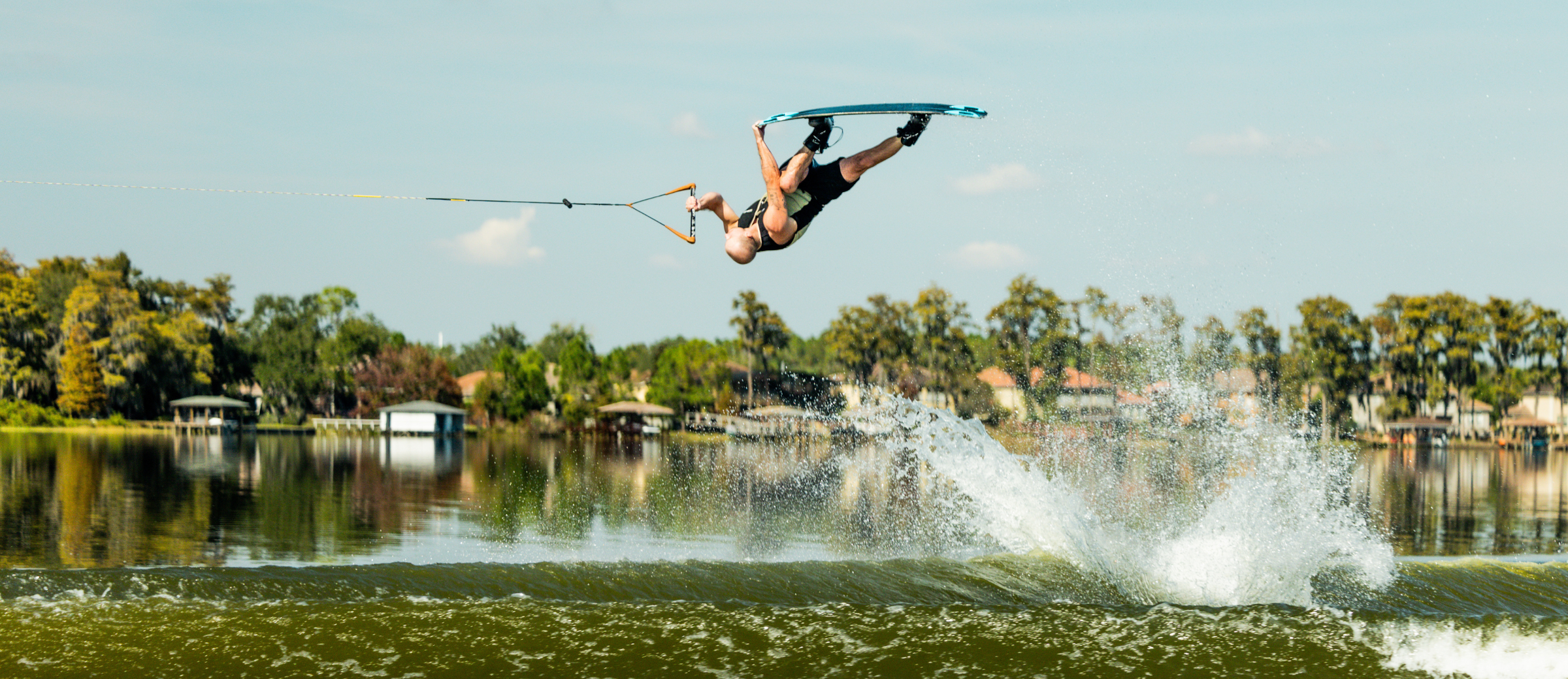 Jetpilot team rider Thomas Herman wakeboarding.