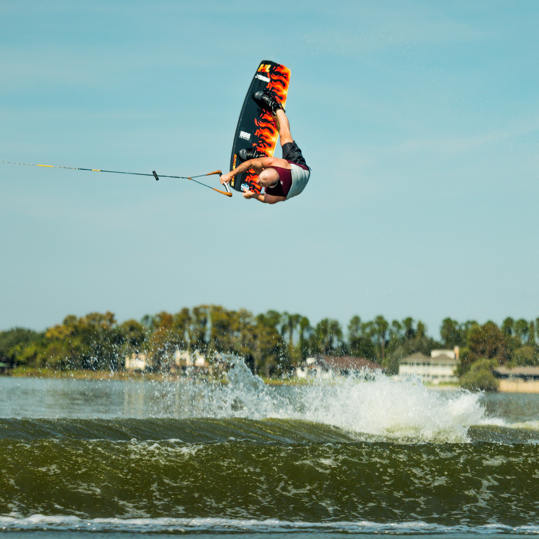 Jetpilot team rider Thomas Herman wakeboarding.
