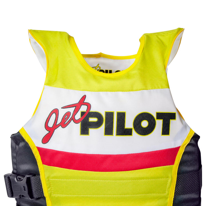 Top Front view of Neon Yellow Vintage life vest