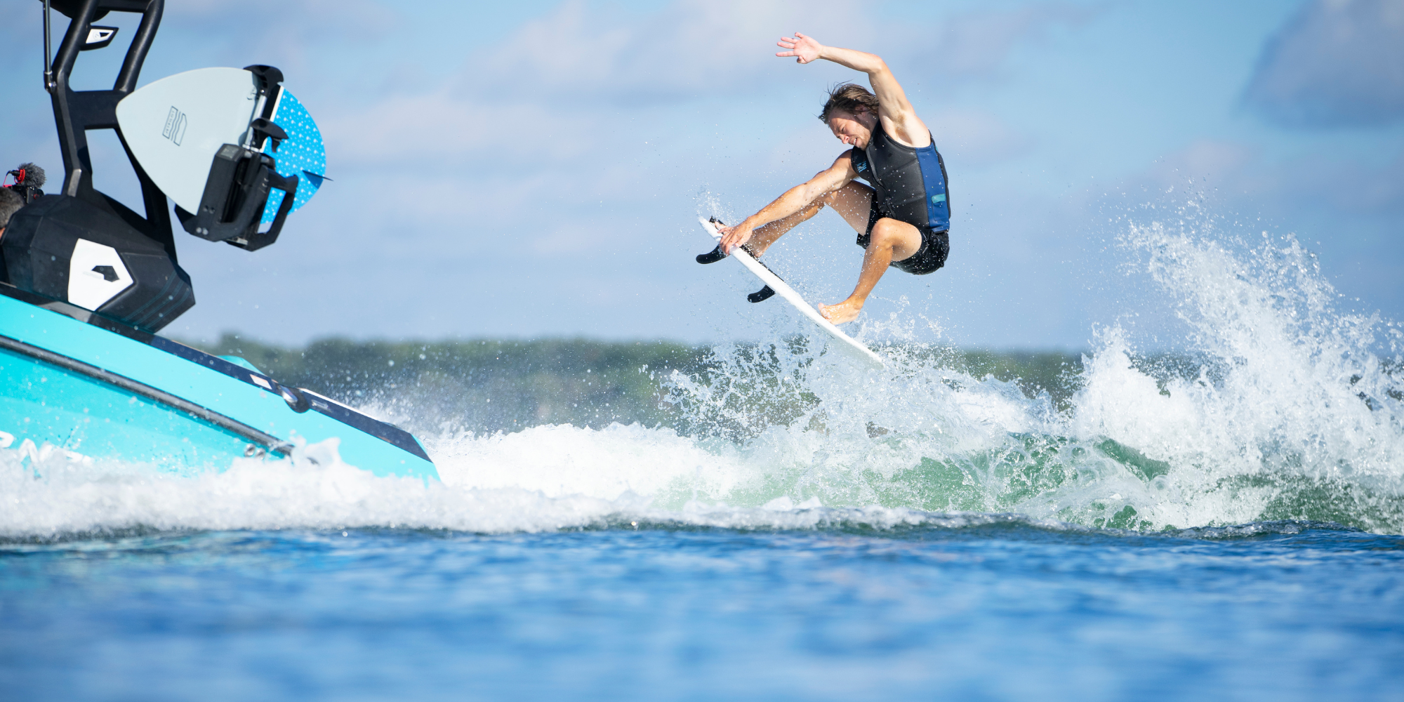 Dylan Ayala Wake Surfing.