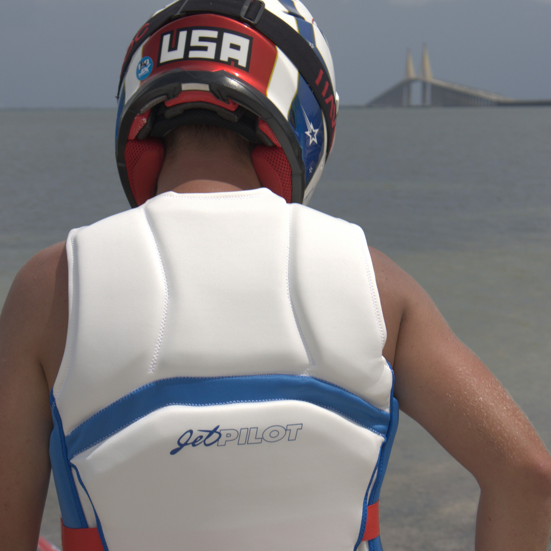 View of the Stars and Stripes Race Neo Vest